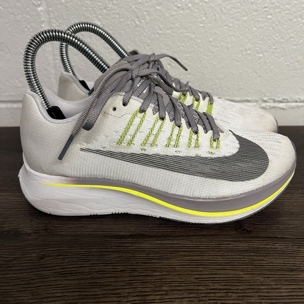 Nike zoom fly white gunsmoke grey‎ 897821 101 Womens 5 Shoes Trainer